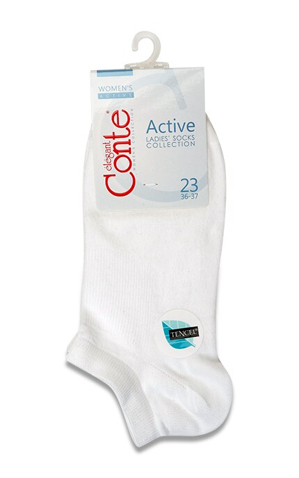 CONTE-Шкарпетки жіночі Conte Active колір білий розмір 23-4810226127919