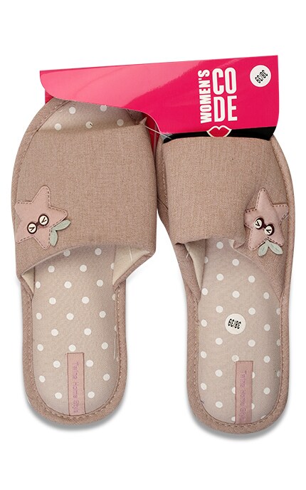 WOMEN'S CODE_-Тапочки домашние женские Women`s Code HS-VL Pink star размер 38/39-4820182023644