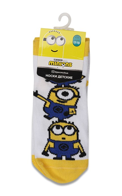 БЧК-Шкарпетки дитячі Брестские Minions колір білий розмір 17-18-4810089480930
