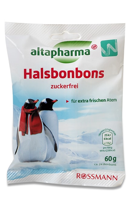 ALTAPHARMA-Льодяники від болю у горлі без цукру Altapharma 60 г-4305615886930