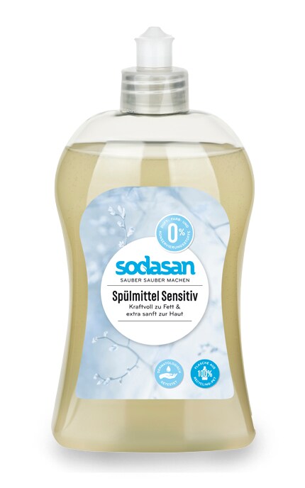 SODASAN-Засіб-концентрат для миття посуду Sodasan Sensitive органічний рідкий для чутливої шкіри-4019886023566