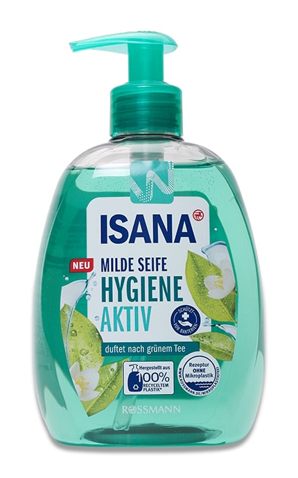 ISANA-Мыло жидкое Isana Зеленый чай для рук с дозатором 500 мл-4305615776484