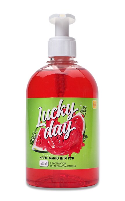 LUCKY DAY-Крем-мыло Lucky Day Sensitive для рук с экстрактом и ароматом арбуза-4820026153896