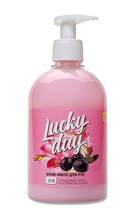 LUCKY DAY-Крем-мыло Lucky Day Sensitive для рук с оливковым маслом и экстрактом лотоса-4820026153872