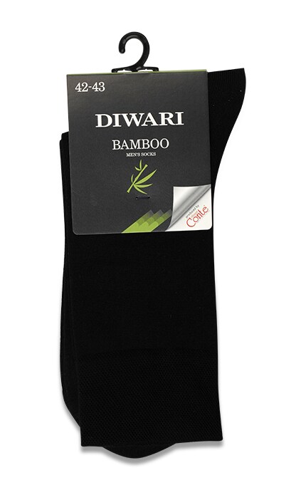 DIWARI-Шкарпетки чоловічі Conte Diwari Bamboo, чорні, р.27-4810226014882