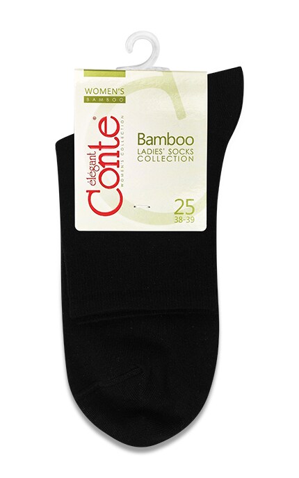 CONTE-Носки женские Conte Bamboo черные, р.25-4810226047101