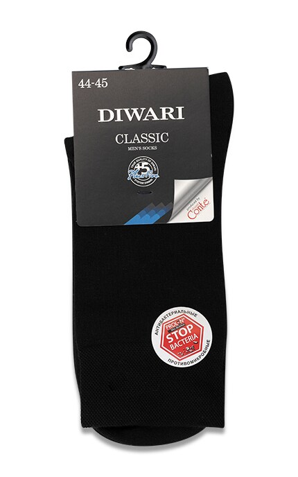 DIWARI-Шкарпетки чоловічі Conte Diwari, чорні, р.29-4811473024211