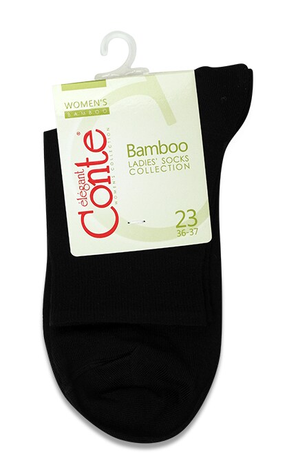 CONTE-Шкарпетки жіночі Conte Bamboo чорні, р.23 -4810226047095