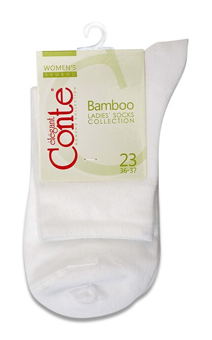 CONTE-Носки женские Conte Bamboo белые, р.23-4810226047118