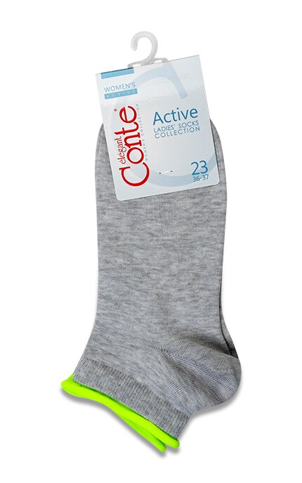 CONTE-Шкарпетки Conte Active жіночі, світло-сірі, р.23-4810226035955