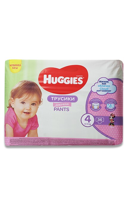 HUGGIES PANTS-Підгузки-трусики Huggies Pants для дівчат 4 розмір 9-14 кг-5029053564258