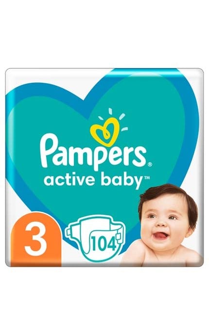 PAMPERS ACTIVE BABY-Подгузники Pampers Active Baby 3 (6-10 кг)-8001090950215