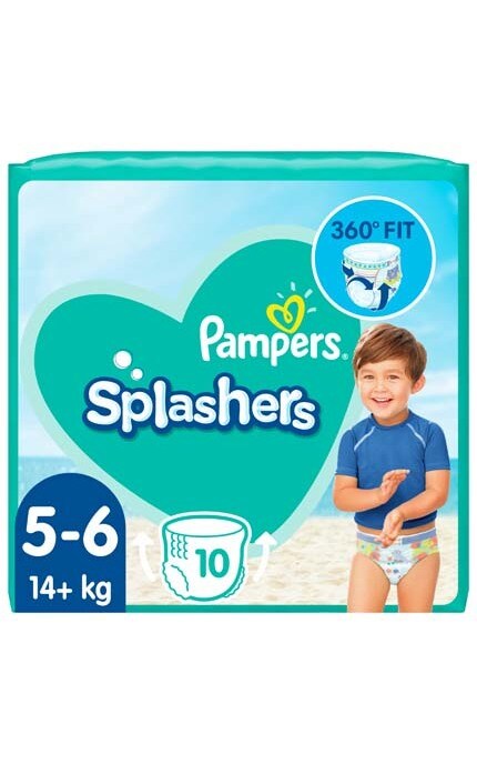 Pampers Splashers-Трусики для плавания Pampers Splashers Размер 5-6 (12-17 кг), 10 шт-8001090728951