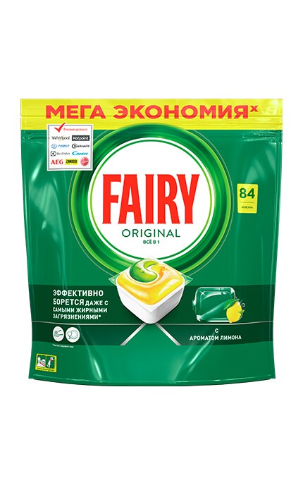 FAIRY-Капсули для посудомийних машин Fairy Original Все в 1-му Лимон-8001090016003