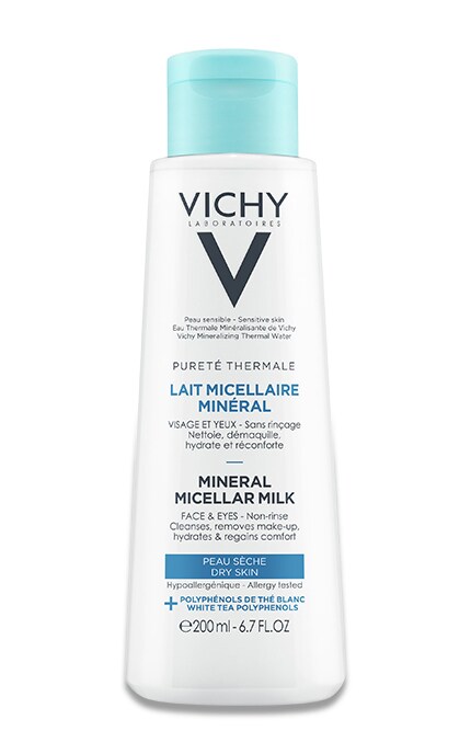 VICHY-Міцелярне молочко Vichy Purete Thermale для сухої шкіри обличчя та очей-3337875675024
