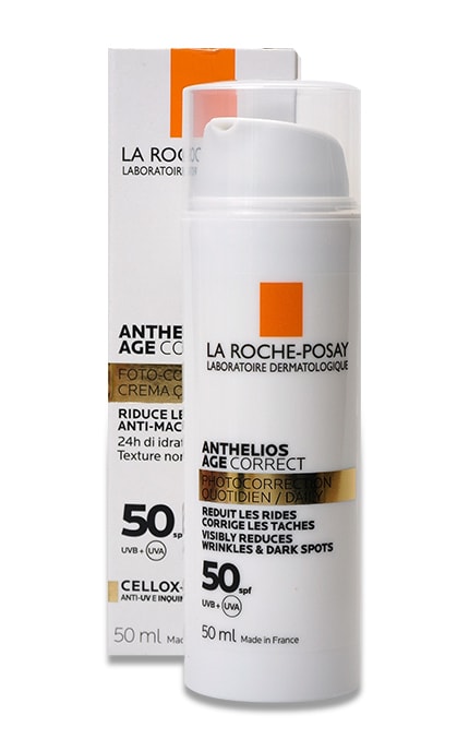 Солнцезащитное средство La Roche-Posay Anthelios Age Correct Spf 50 антивозрастное для чувствительной кожи лица 50 мл