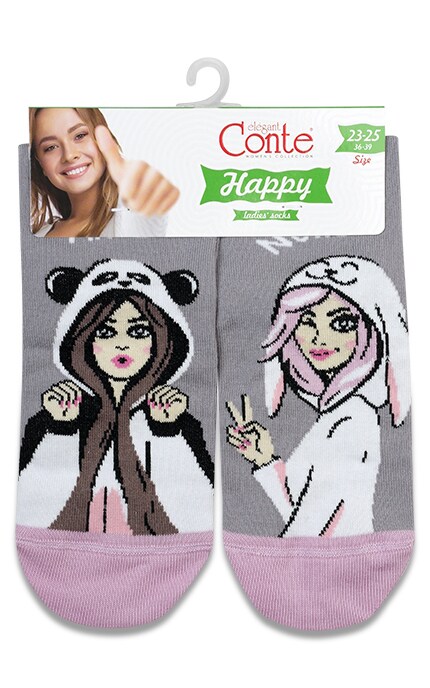 CONTE-Шкарпетки Conte Happy жіночі, р.23-25-4810226486481