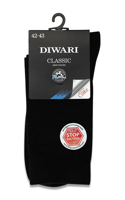 DIWARI-Шкарпетки Diwari Classic чоловічі, чорні, р.27-4811473024204