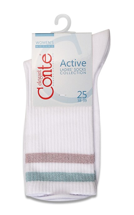 CONTE-Носки Conte Active женские, белые, р.25-4810226463536