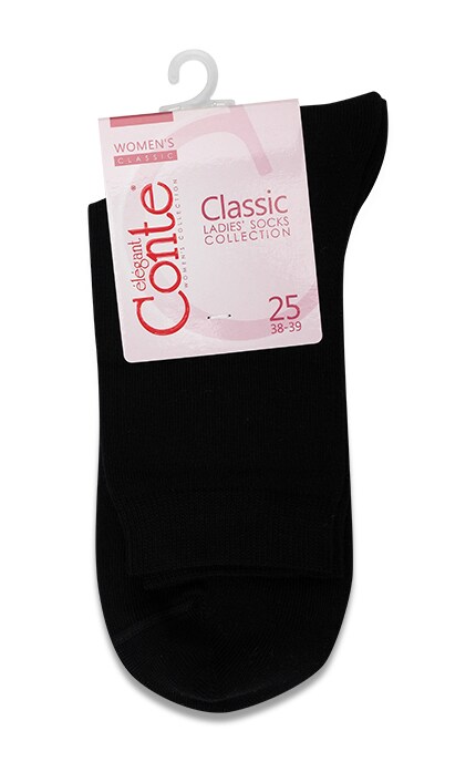 CONTE-Шкарпетки Conte Classic жіночі, чорні, р.25-4810226492277