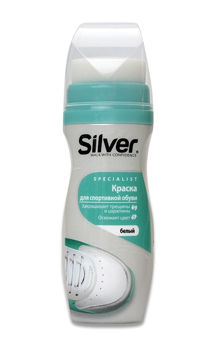 SILVER-Краска для обуви Silver цвет белый 75 мл-8690757732013