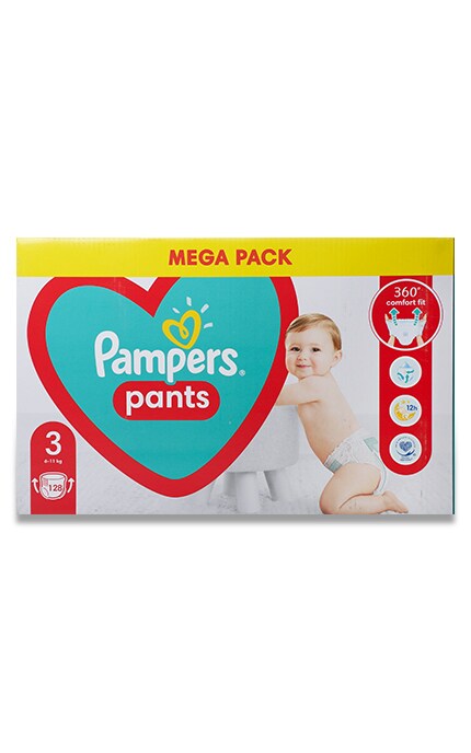 PAMPERS PANTS-Подгузники - трусики Pampers Pants Размер 3 (6-11 кг), 128 шт-8006540069417