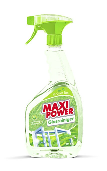 MAXI POWER-Засіб для миття скла Maxi Power Зелений чай, 740 мл-4823098410775