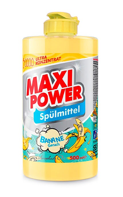 MAXI POWER-Средство для мытья посуды Maxi Power Banane, 500 мл-4823098411956