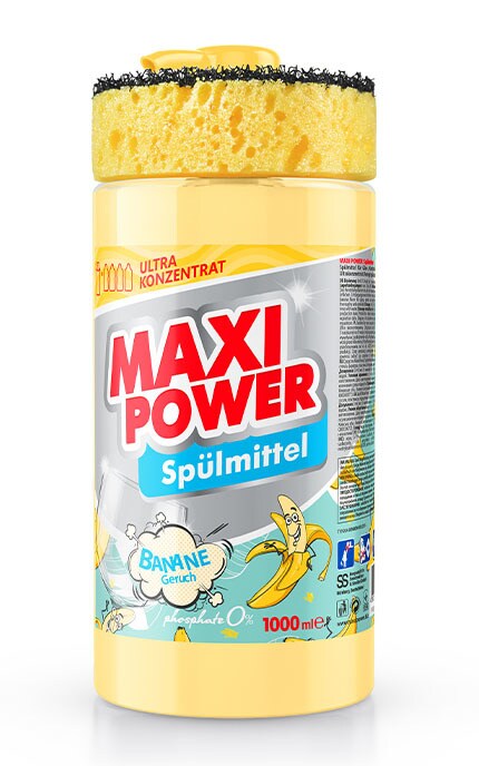 MAXI POWER-Засіб для миття посуду Maxi Power Banane, 1000 мл-4823098408499