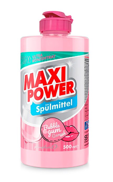 MAXI POWER-Засіб для миття посуду Maxi Power Bubble Gum, 500 мл-4823098411963