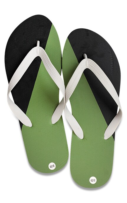 WATSONS-Чоловічі пляжні в'єтнамки GreenBlack, 40/41-4894819119697