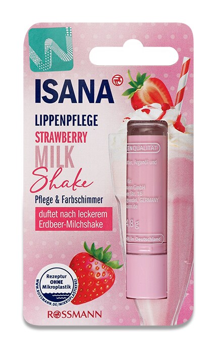 ISANA-Бальзам для губ Isana Strawberry Milkshake, 4.8 г-42402268