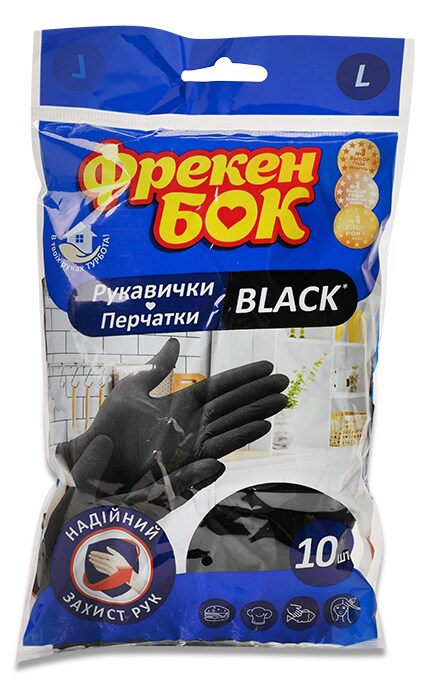 ФРЕКЕН БОК-Рукавички латексні Фрекен Бок L -4823071648928