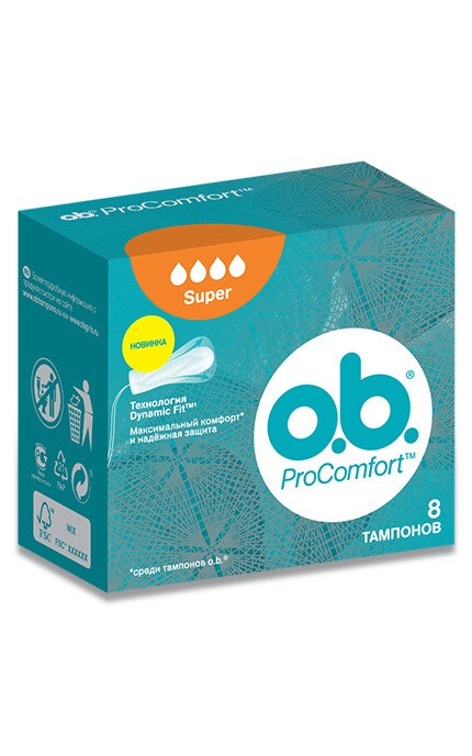 O.B.-Тампоны женские O.B. Pro Comfort Super-3574660234343