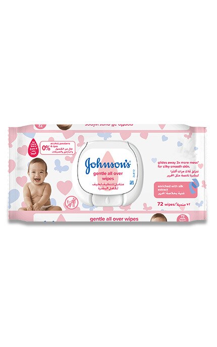 JOHNSON'S-Влажные салфетки Johnson's Нежная забота детские, 72 шт.-3574661421810