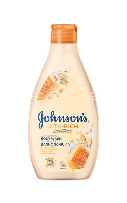 Ухаживающий гель для душа JOHNSON'S® Vita-Rich Смузи с йогуртом, овсом и медом 750 мл