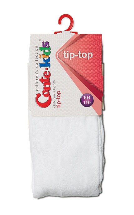 Колготки детские Tip-Top Conte-kids, размер 104-110 белые