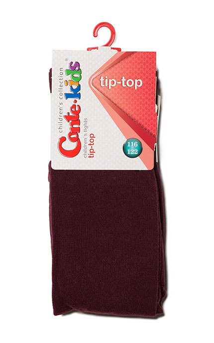 Колготки детские Tip-Top Conte-kids, размер 116-122 темно-бордовый