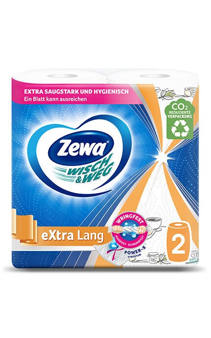 Полотенца бумажные zewa expert wisch weg белые с рисунком двухслойные 2 рул