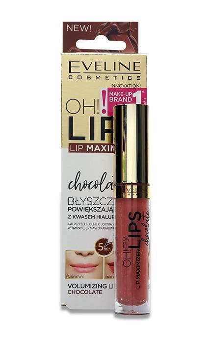EVELINE-Блеск для увеличения объема губ Eveline Oh! My lips Lip Maximizer с запахом шоколада 45 мл-5903416027393
