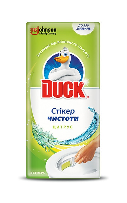 DUCK-Стикер для туалета Туалетный утенок Цитрус 3 шт-5000204324280