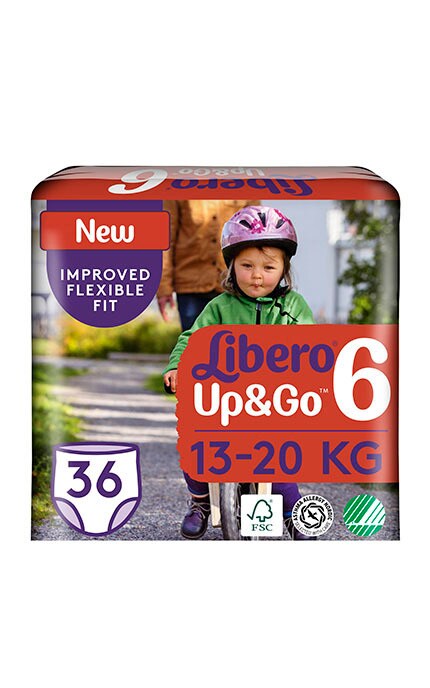 Подгузники-трусики Libero Up and Go, 13-20 кг, размер 6, 36 шт.