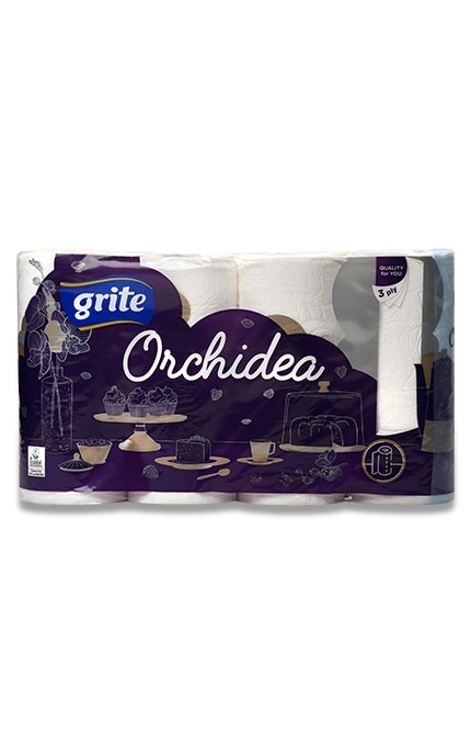 Полотенца бумажные Grite Orchidea, 4 рулона