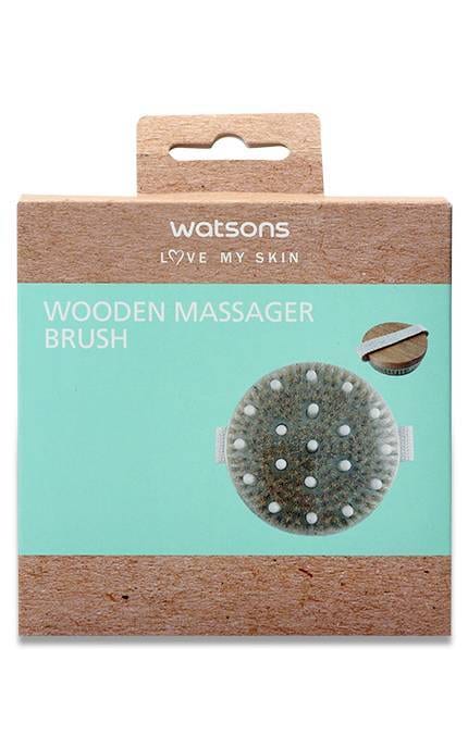 WATSONS-Щетка для массажа Watsons Love my skin деревянная 1 шт-4894532977215