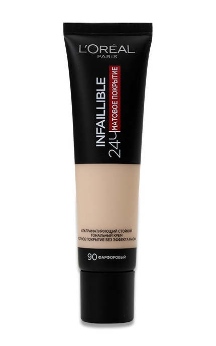 Тональный крем для лица L'Oreal Paris Infaillible с матирующим эффектом тон 90 Фарфоровый 30 мл
