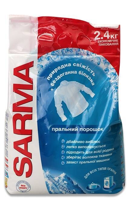Стиральный порошок SARMA Горная свежесть, 2.4 кг