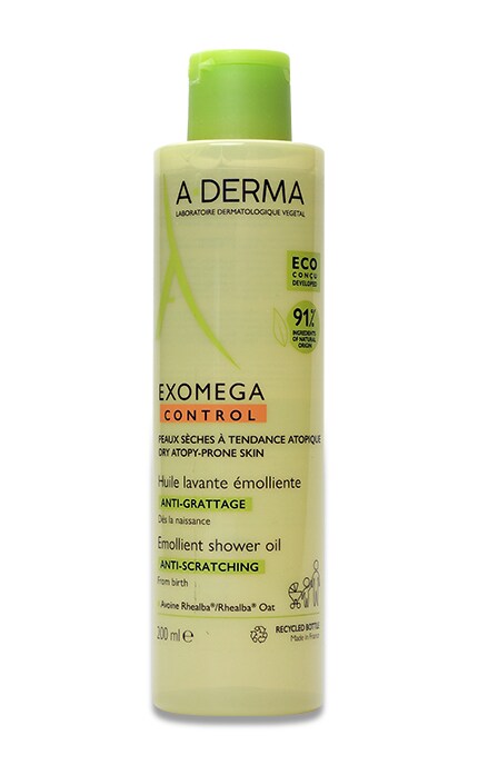 Масло для лица и тела A-Derma Exomega Control очищающее для сухой кожи, 200 мл