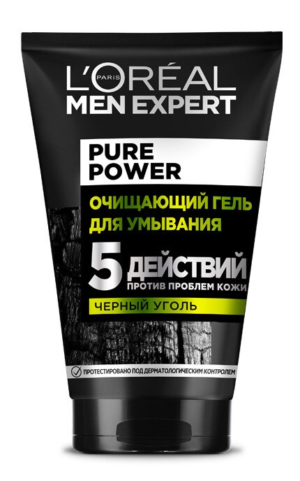 Очищающий гель для умывания L'Oreal Paris Men Expert Pure Power