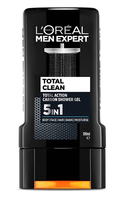 Гель для душа мужской L'oreal Men Expert Total Clean 5 in 1, 300 мл