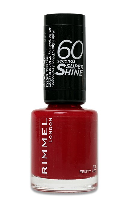 Лак для ногтей Rimmel 60 Second, тон 313 Feisty Red, 8 мл